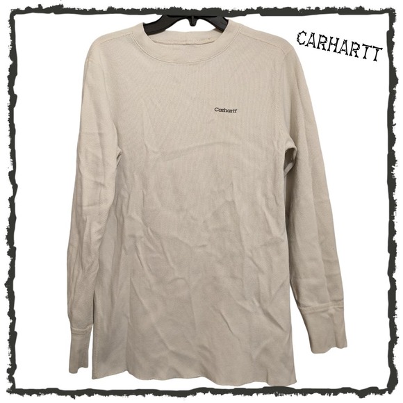 Vintage CARHARTT Thermal Shirt K22 NAT Men's Medium - Picture 1 of 7